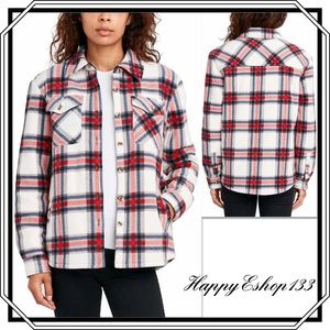 Sage Womens Plush Shirt Jacket 